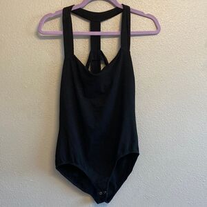 Milky Way- black cut out back bodysuit- Size large